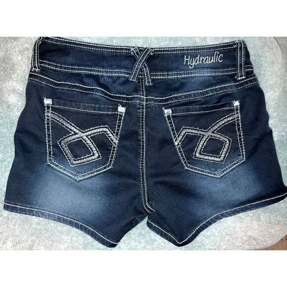Hydraulic Dark Wash Shorts - Picture 2 of 3